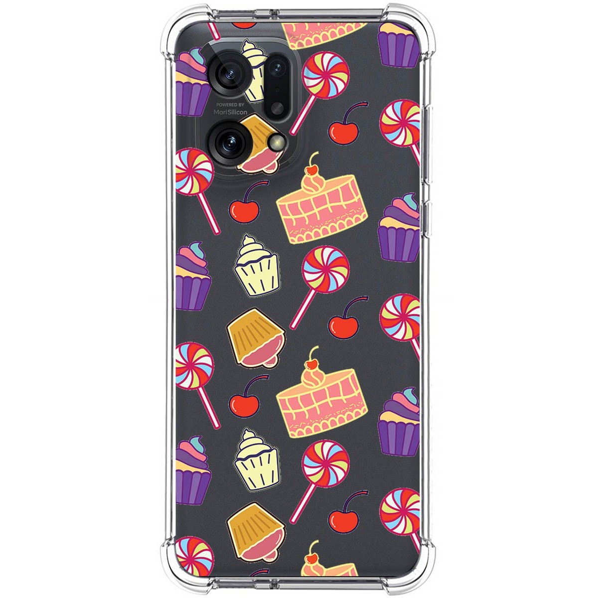 Funda Silicona Antigolpes para Oppo Find X5 5G diseño Dulces 01 Dibujos