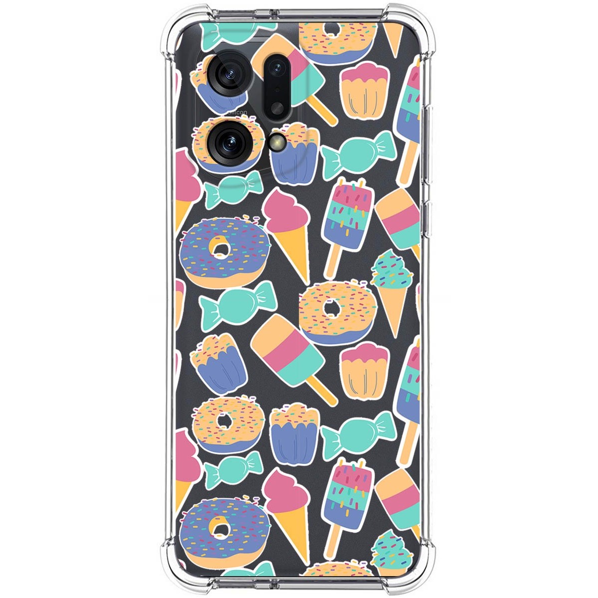 Funda Silicona Antigolpes para Oppo Find X5 5G diseño Dulces 02 Dibujos