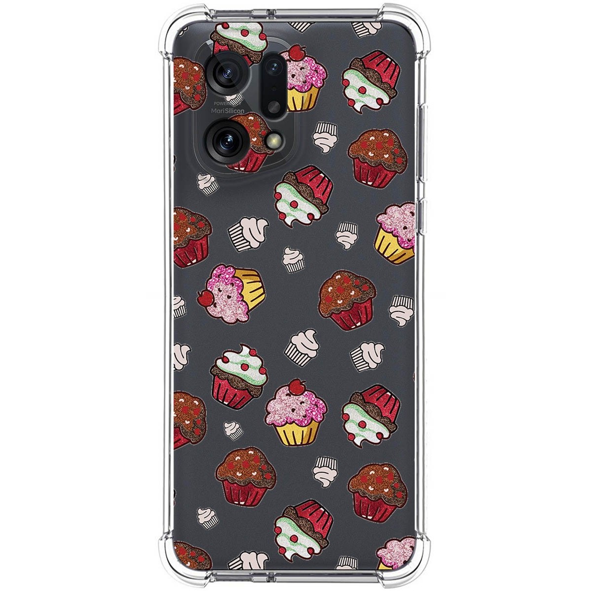 Funda Silicona Antigolpes para Oppo Find X5 5G diseño Muffins Dibujos