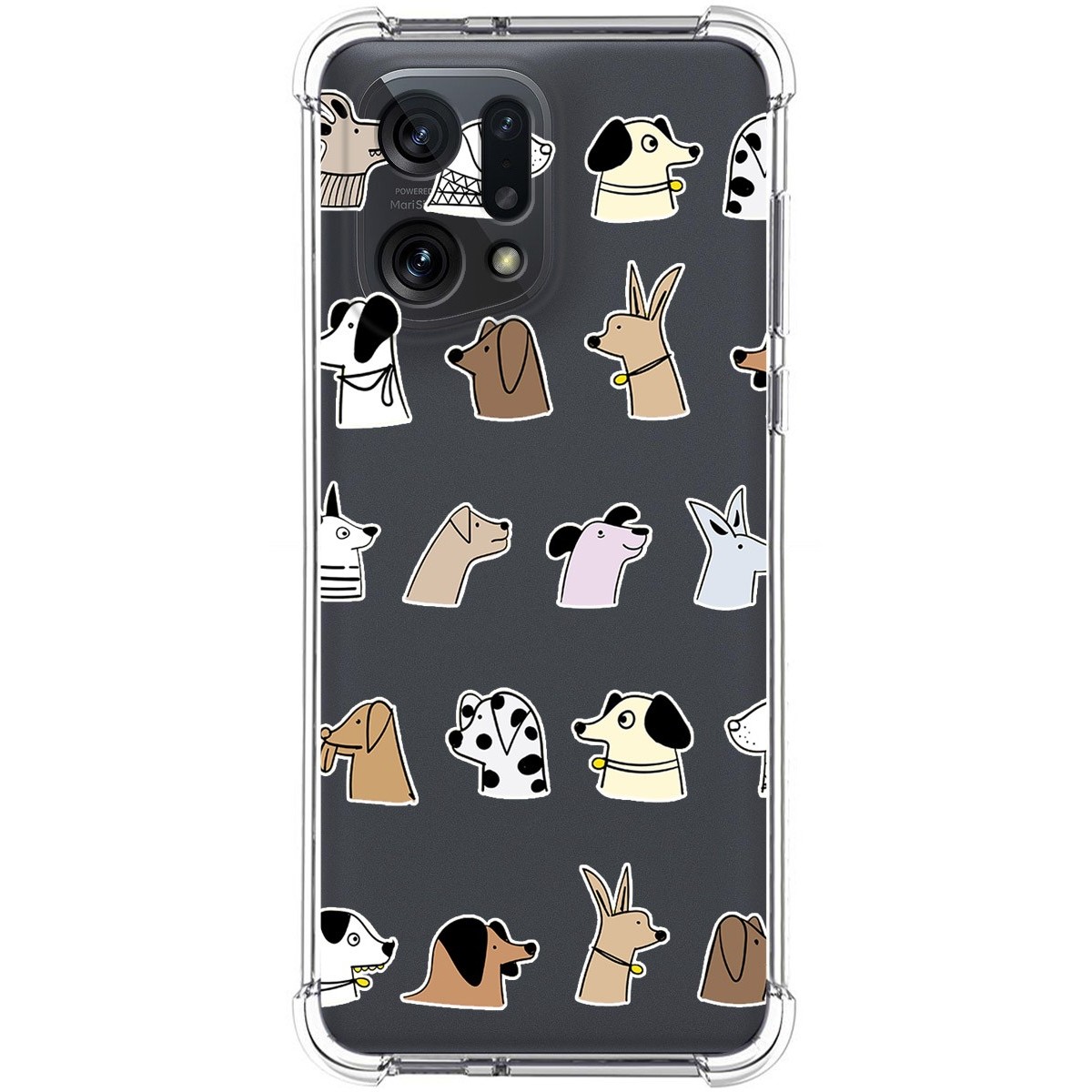 Funda Silicona Antigolpes para Oppo Find X5 5G diseño Perros Dibujos
