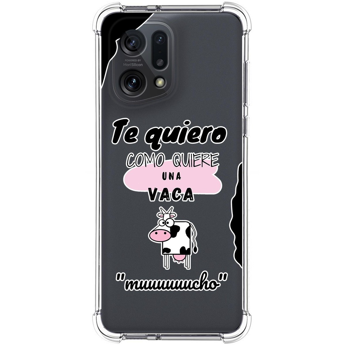 Funda Silicona Antigolpes para Oppo Find X5 5G diseño Vaca Dibujos
