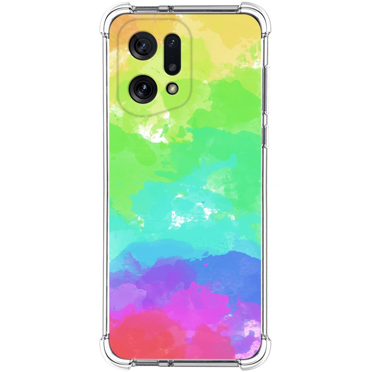 Funda Silicona Antigolpes para Oppo Find X5 5G diseño Acuarela 03 Dibujos