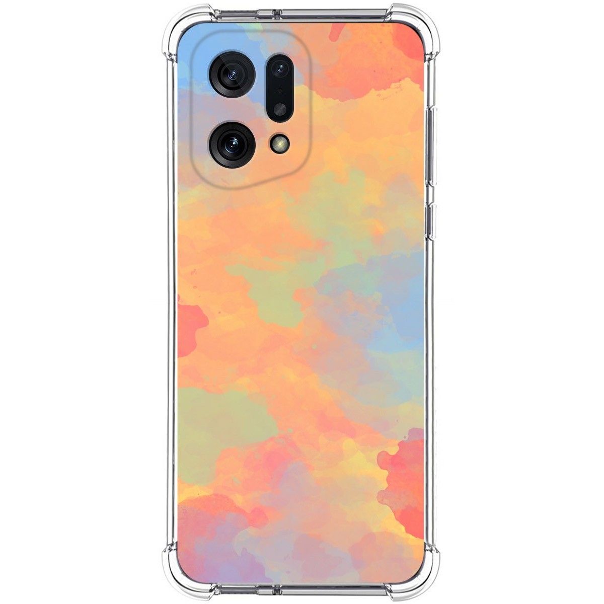Funda Silicona Antigolpes para Oppo Find X5 5G diseño Acuarela 08 Dibujos
