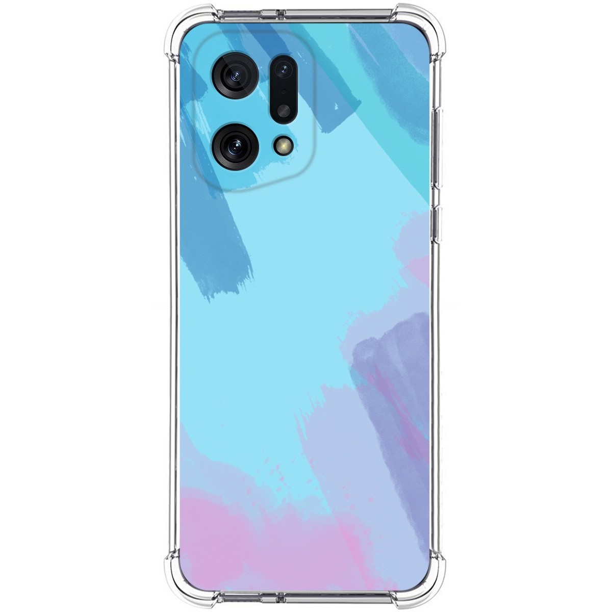 Funda Silicona Antigolpes para Oppo Find X5 5G diseño Acuarela 10 Dibujos