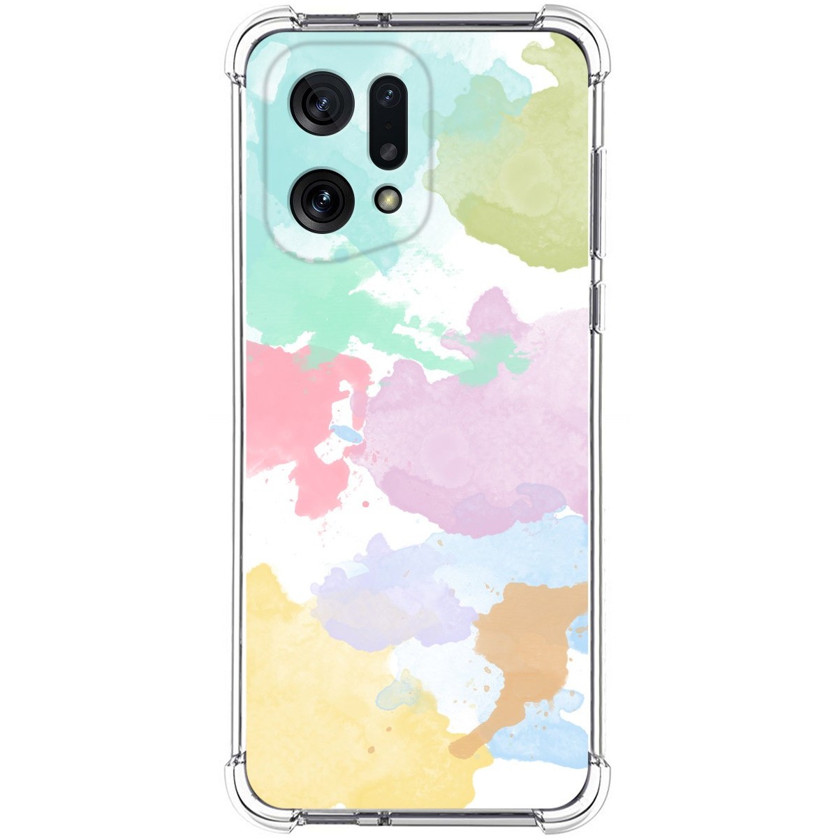 Funda Silicona Antigolpes para Oppo Find X5 5G diseño Acuarela 11 Dibujos