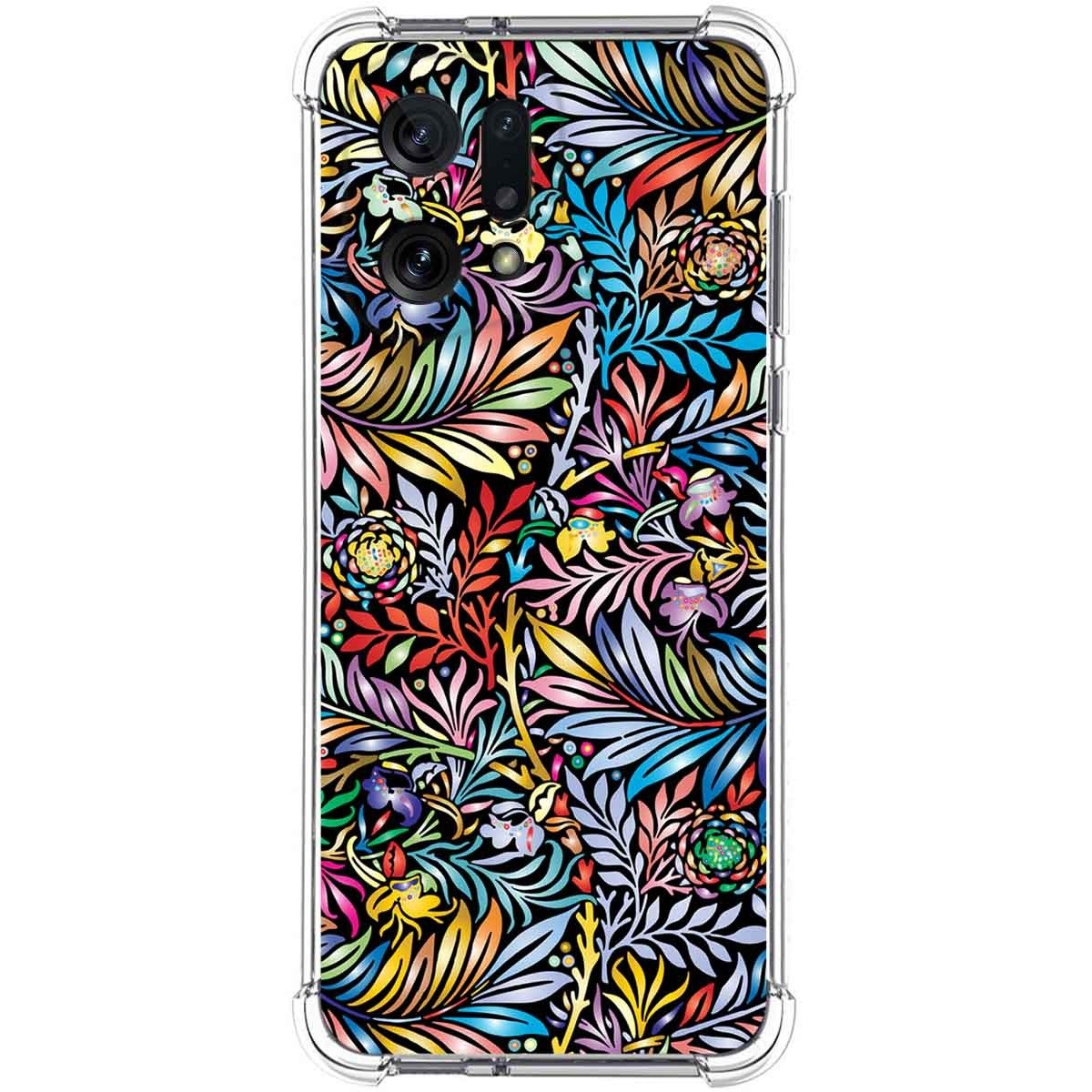 Funda Silicona Antigolpes para Oppo Find X5 5G diseño Flores 04 Dibujos
