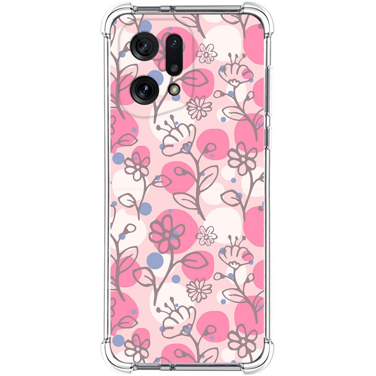 Funda Silicona Antigolpes para Oppo Find X5 5G diseño Flores 07 Dibujos