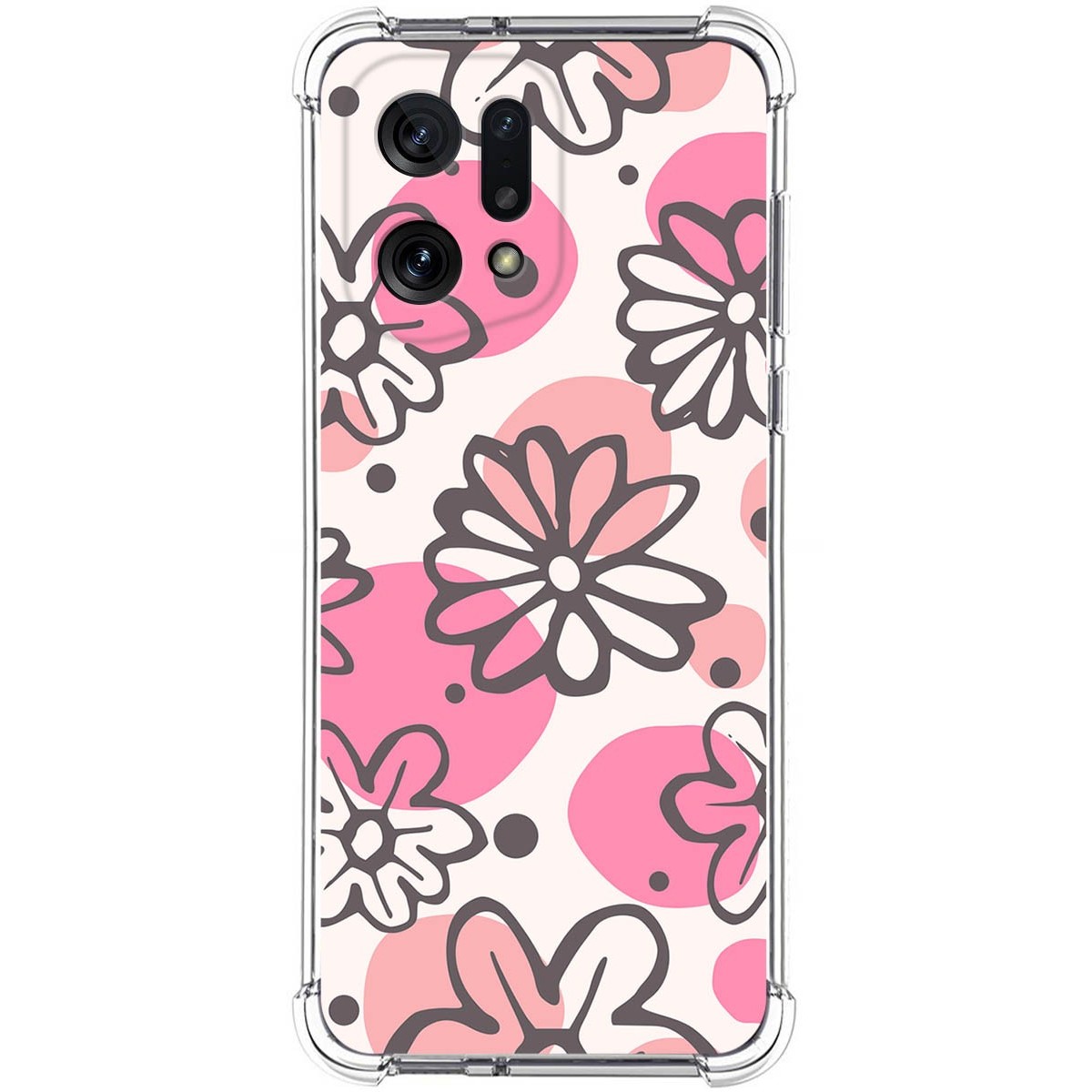 Funda Silicona Antigolpes para Oppo Find X5 5G diseño Flores 09 Dibujos