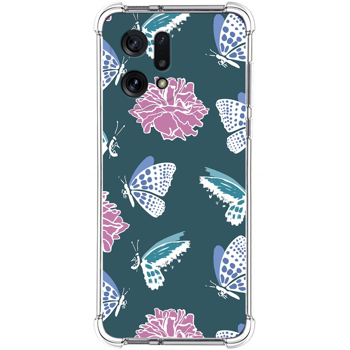 Funda Silicona Antigolpes para Oppo Find X5 5G diseño Flores 10 Dibujos