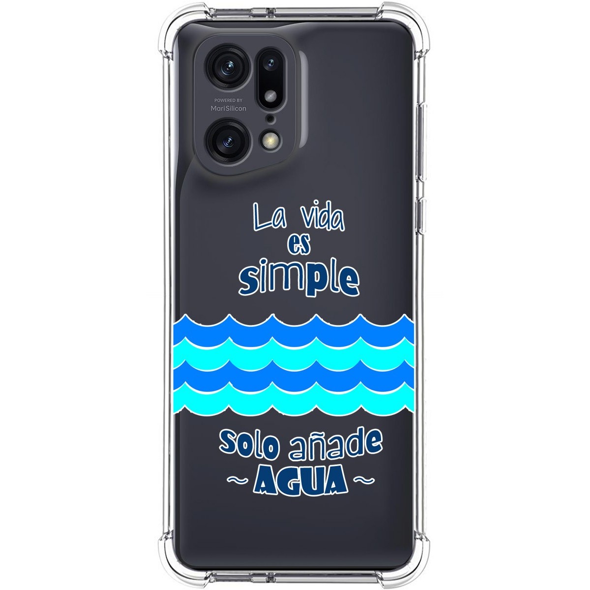 Funda Silicona Antigolpes para Oppo Find X5 Pro 5G diseño Agua Dibujos