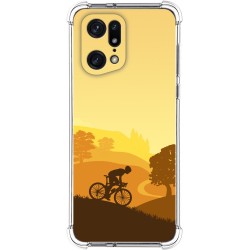 Funda Silicona Antigolpes para Oppo Find X5 Pro 5G diseño Ciclista Dibujos