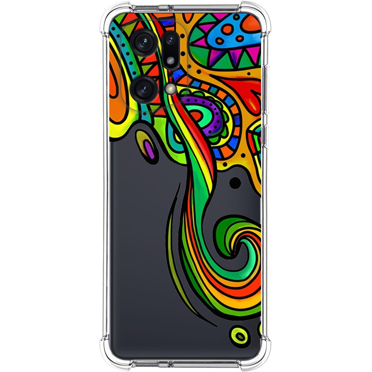 Funda Silicona Antigolpes para Oppo Find X5 Pro 5G diseño Colores Dibujos