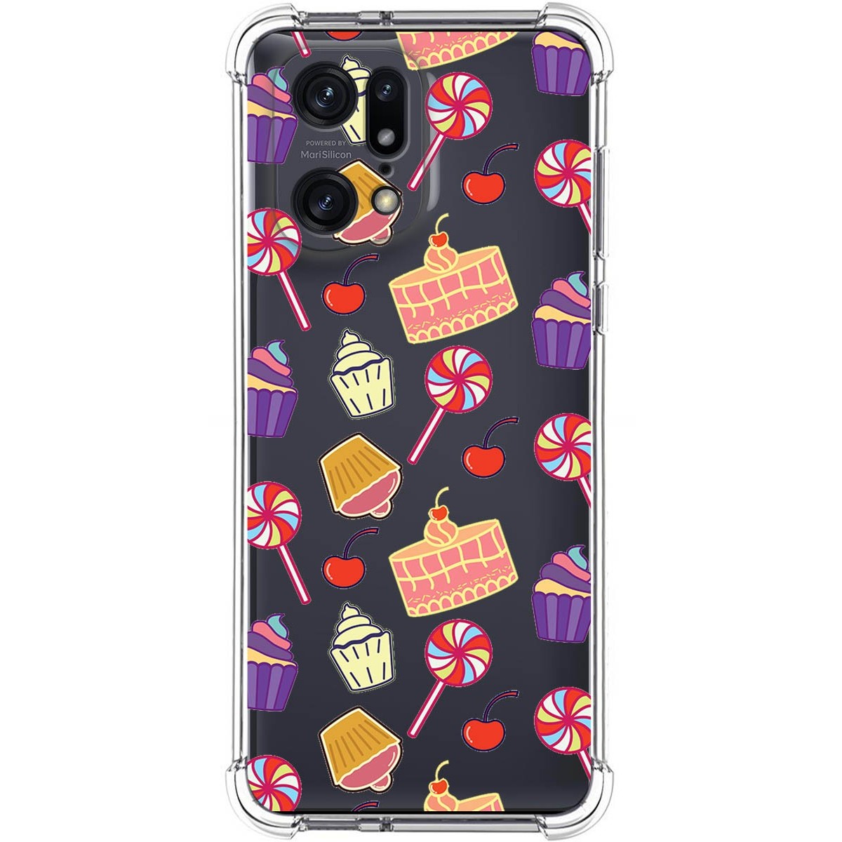 Funda Silicona Antigolpes para Oppo Find X5 Pro 5G diseño Dulces 01 Dibujos