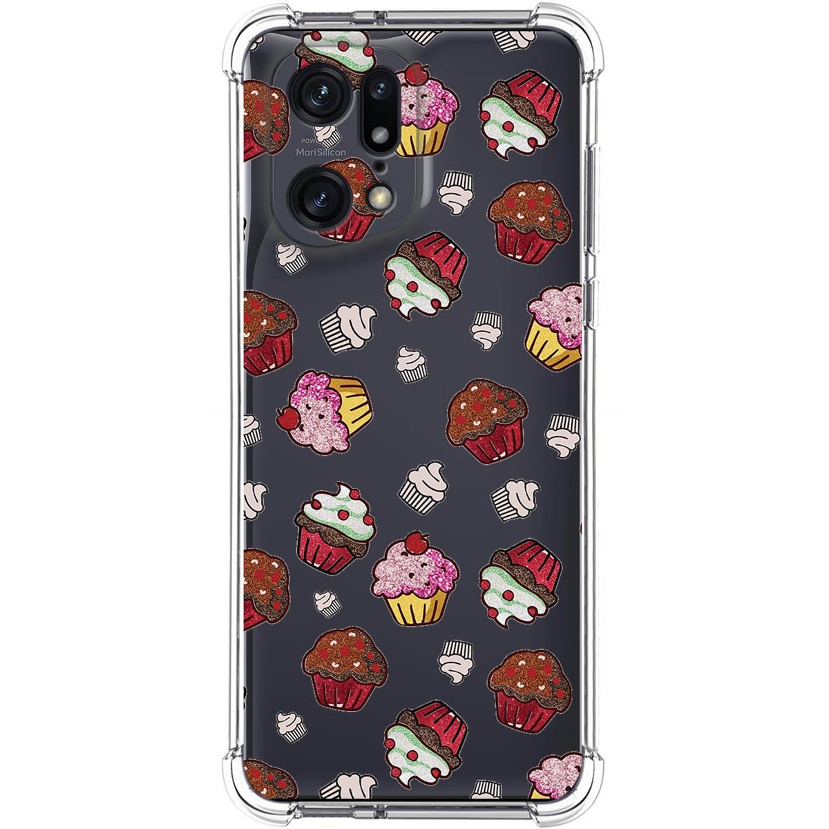 Funda Silicona Antigolpes para Oppo Find X5 Pro 5G diseño Muffins Dibujos