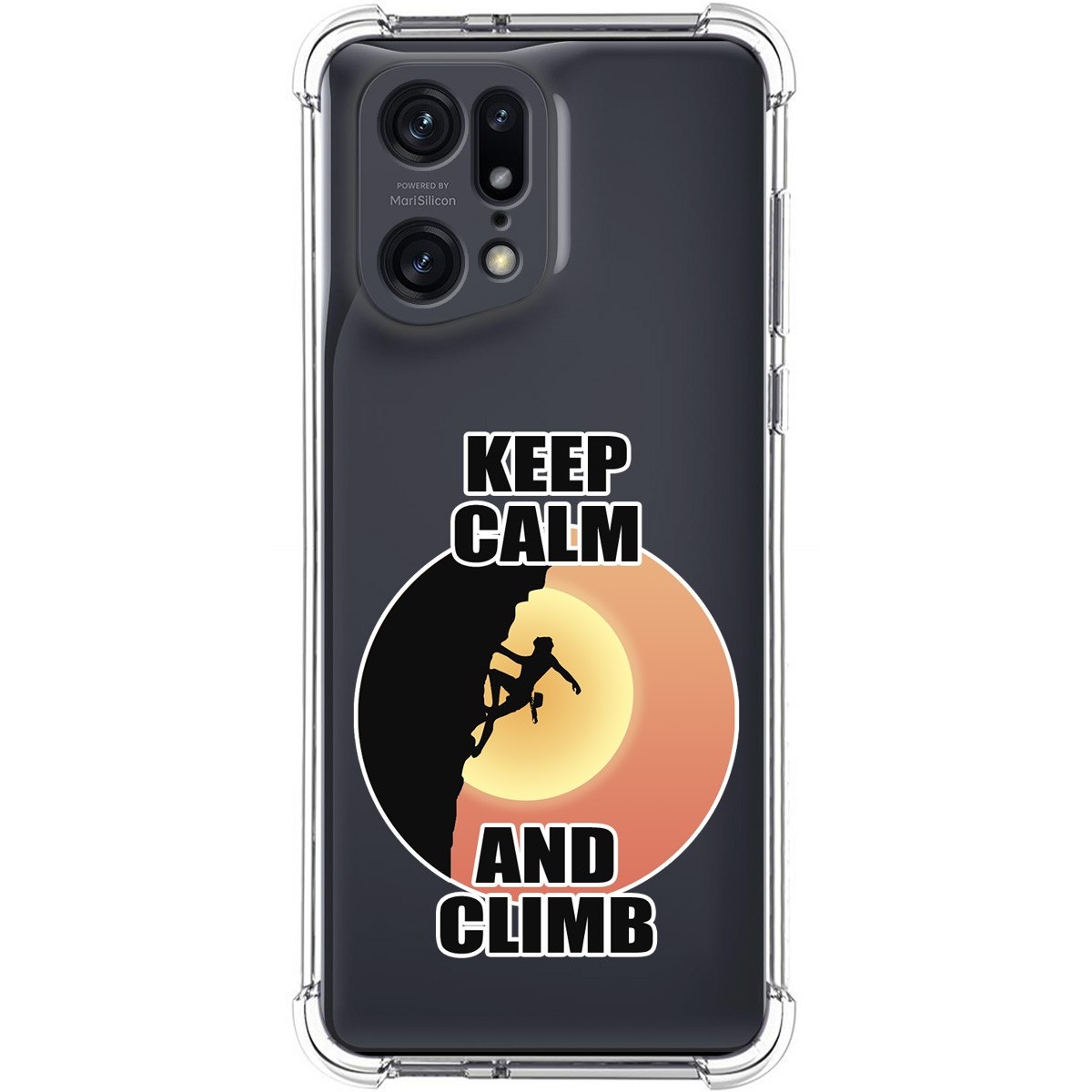 Funda Silicona Antigolpes para Oppo Find X5 Pro 5G diseño Mujer Escalada Dibujos