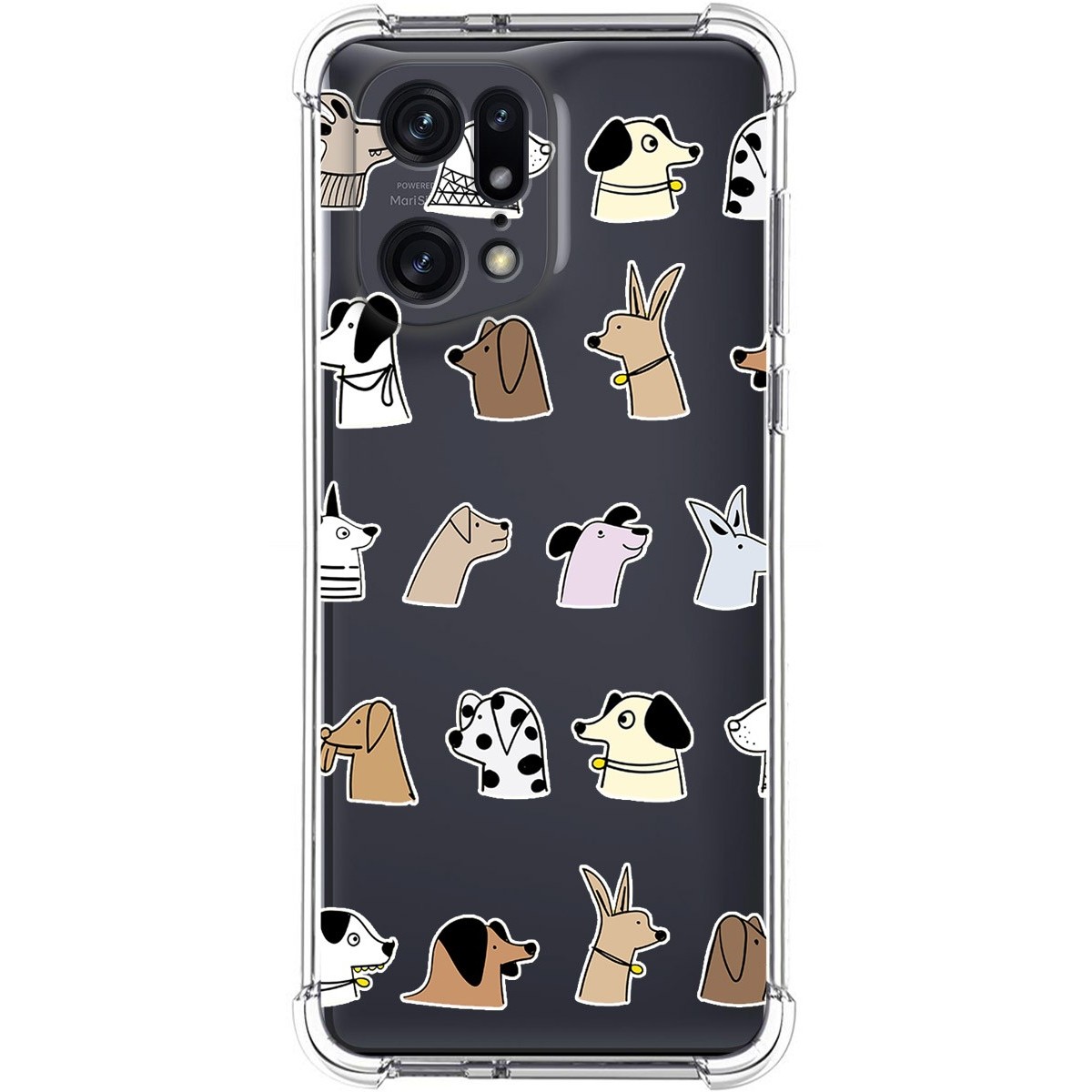 Funda Silicona Antigolpes para Oppo Find X5 Pro 5G diseño Perros Dibujos