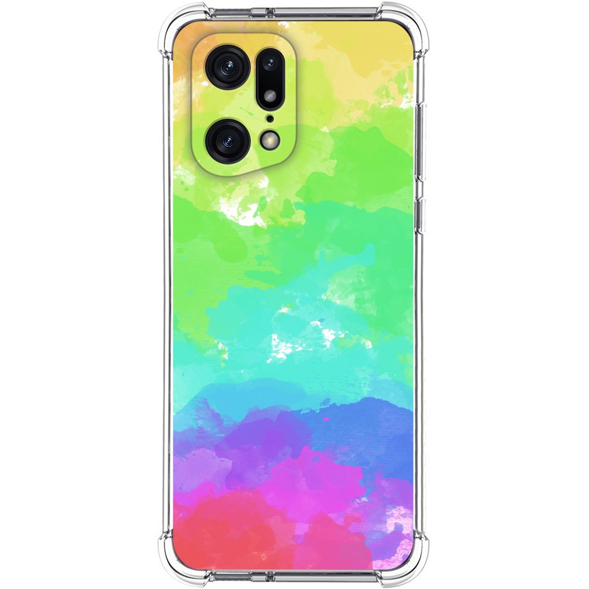 Funda Silicona Antigolpes para Oppo Find X5 Pro 5G diseño Acuarela 03 Dibujos