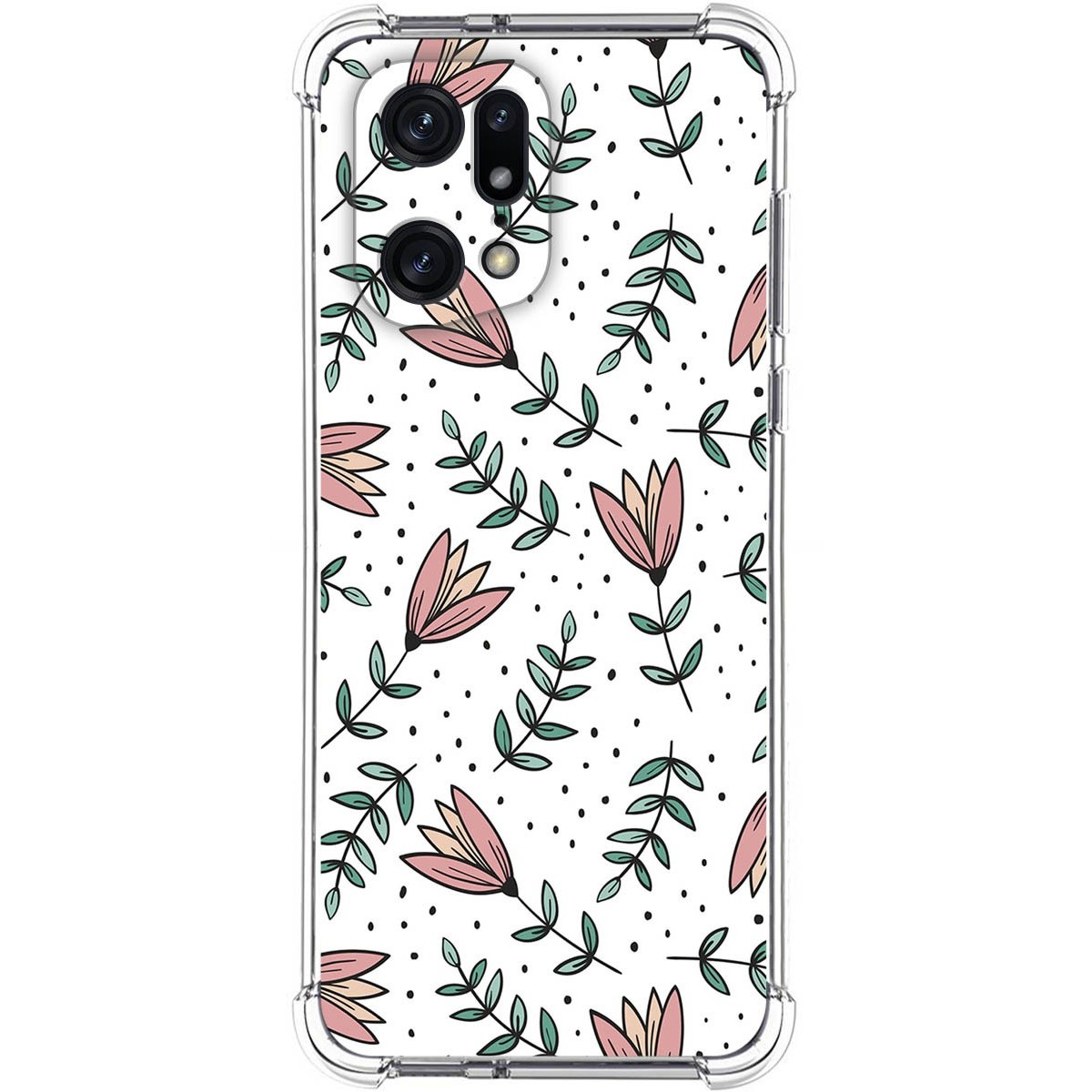 Funda Silicona Antigolpes para Oppo Find X5 Pro 5G diseño Flores 01 Dibujos