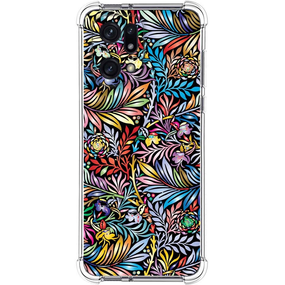 Funda Silicona Antigolpes para Oppo Find X5 Pro 5G diseño Flores 04 Dibujos