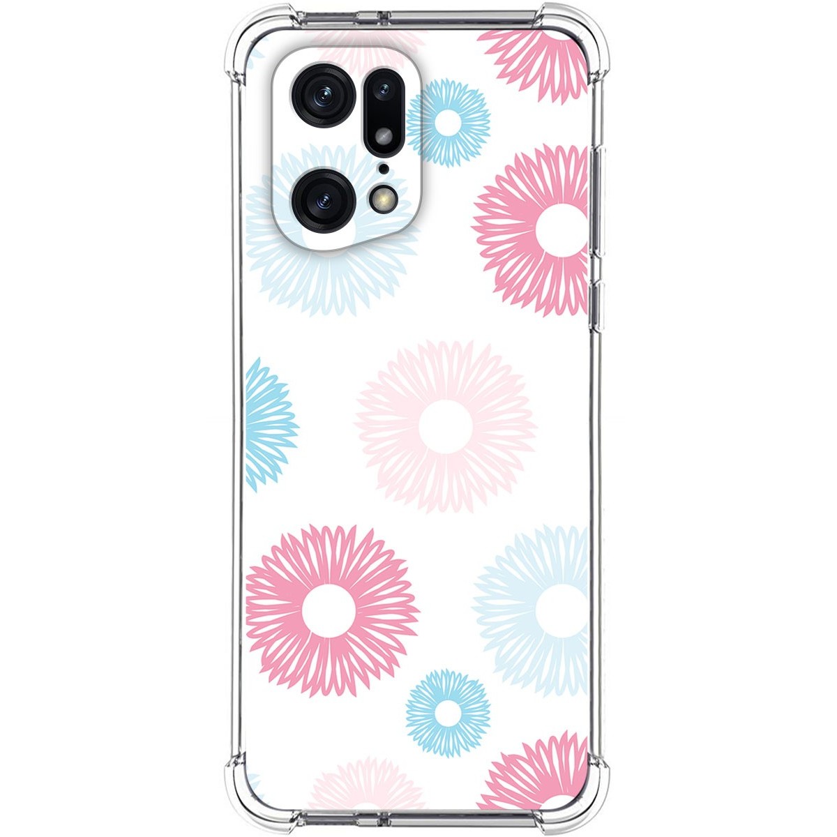 Funda Silicona Antigolpes para Oppo Find X5 Pro 5G diseño Flores 06 Dibujos