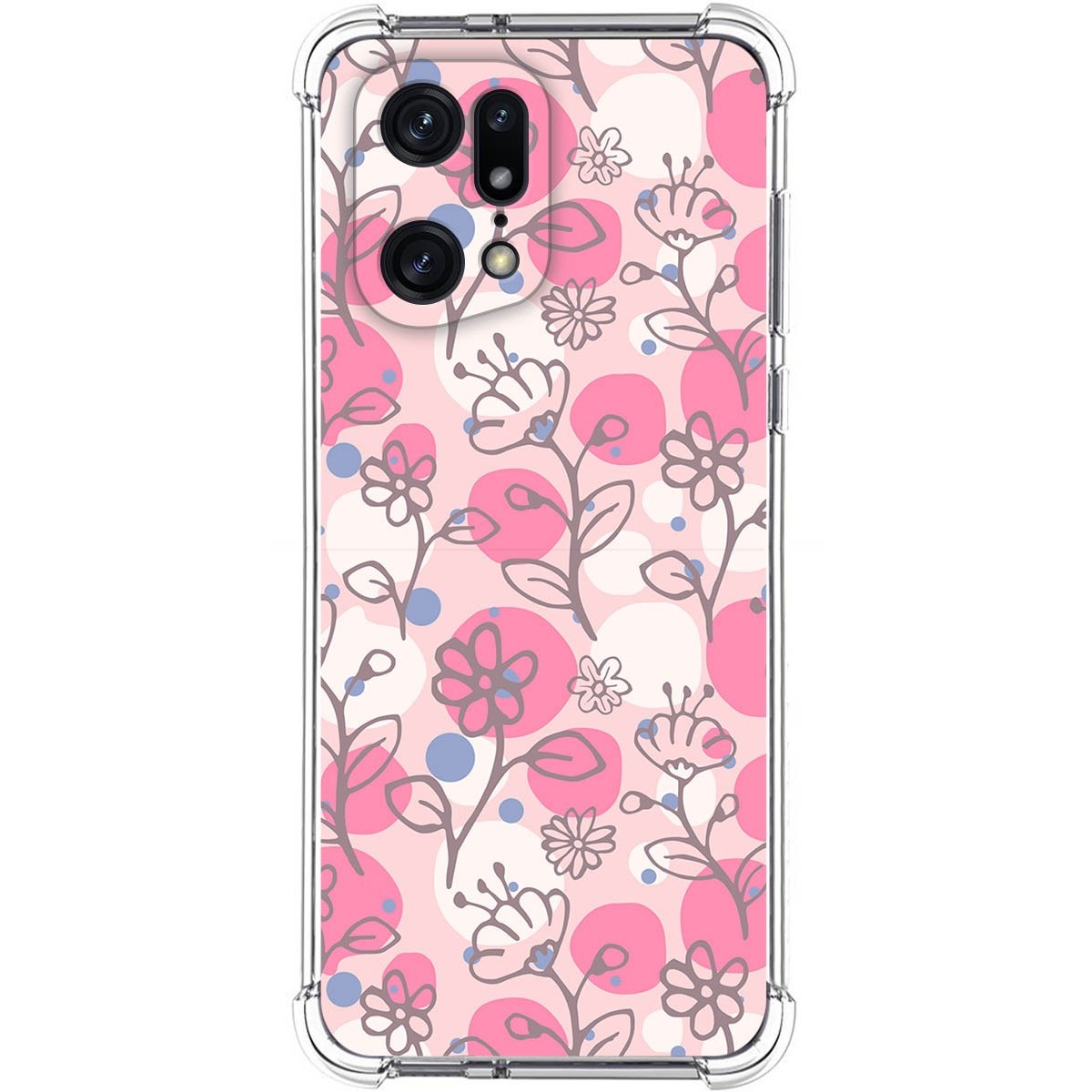 Funda Silicona Antigolpes para Oppo Find X5 Pro 5G diseño Flores 07 Dibujos