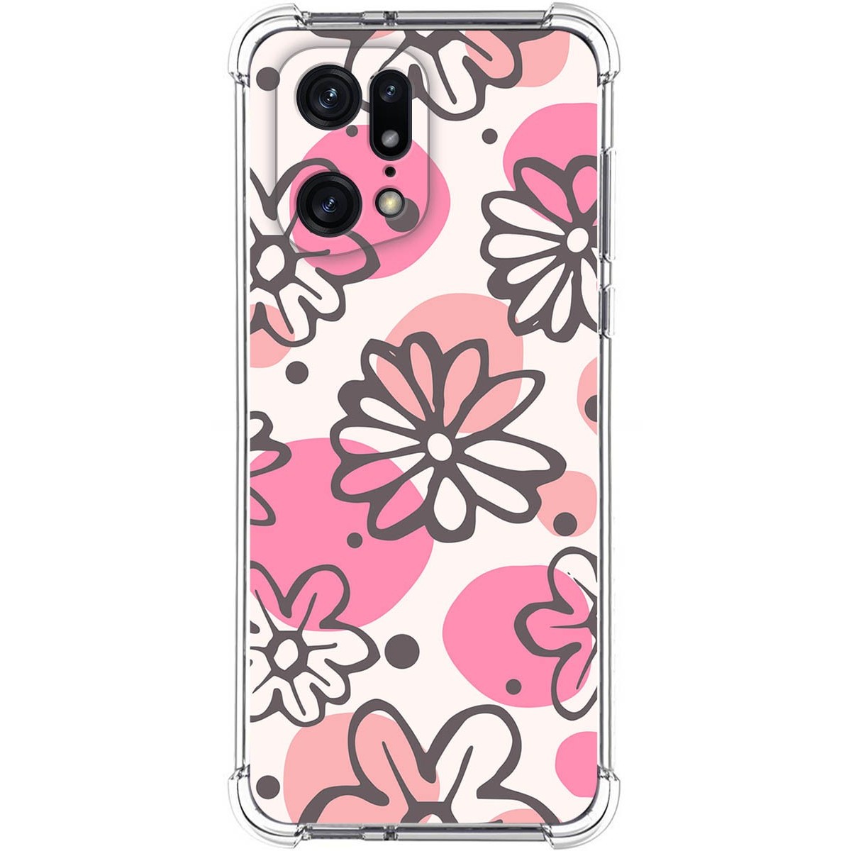 Funda Silicona Antigolpes para Oppo Find X5 Pro 5G diseño Flores 09 Dibujos