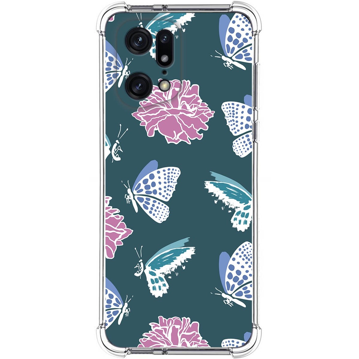 Funda Silicona Antigolpes para Oppo Find X5 Pro 5G diseño Flores 10 Dibujos