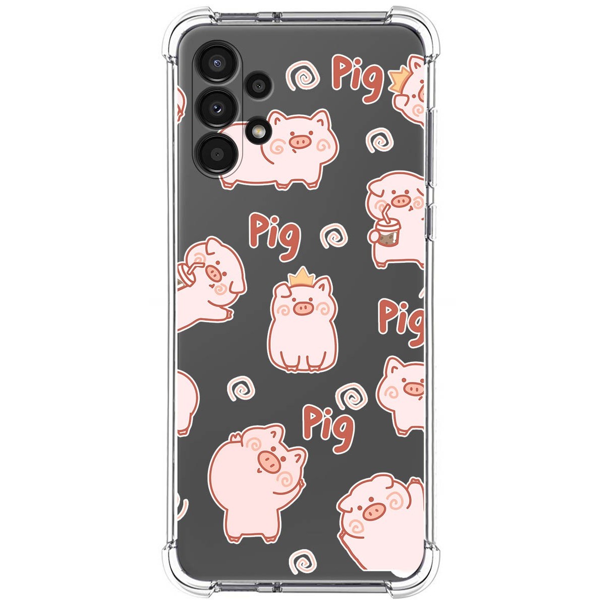 Funda Silicona Antigolpes para Samsung Galaxy A13 4G diseño Cerdos Dibujos