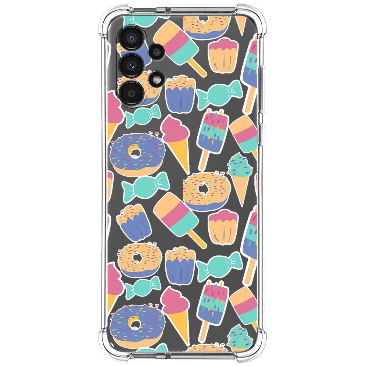 Funda Silicona Antigolpes para Samsung Galaxy A13 4G diseño Dulces 02 Dibujos