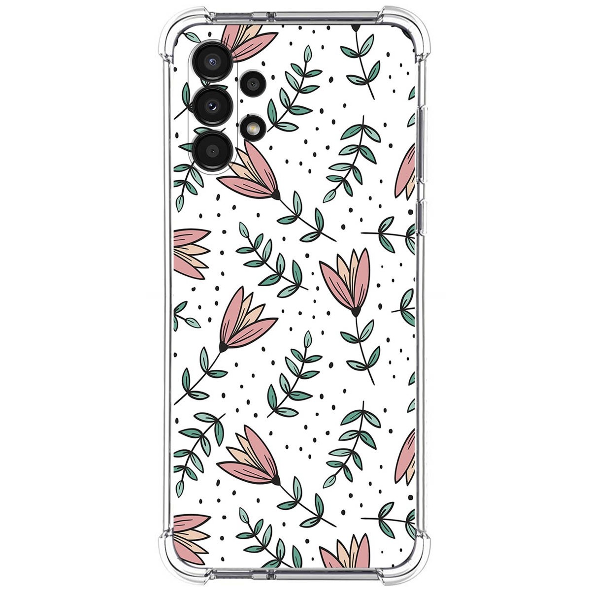 Funda Silicona Antigolpes para Samsung Galaxy A13 4G diseño Flores 01 Dibujos
