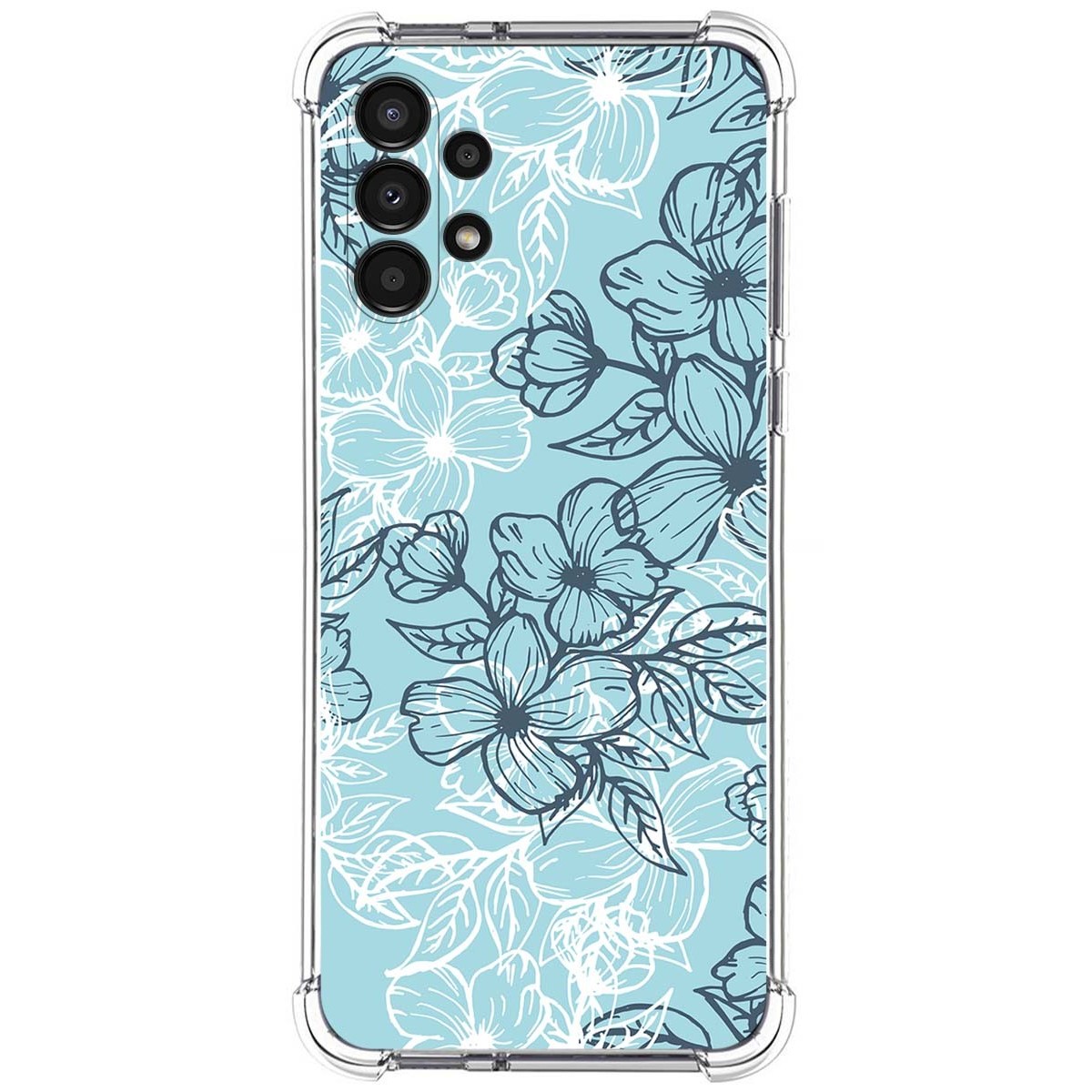 Funda Silicona Antigolpes para Samsung Galaxy A13 4G diseño Flores 03 Dibujos