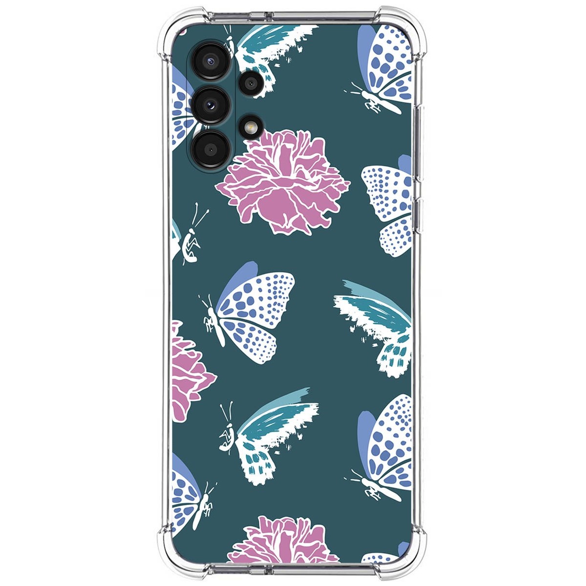 Funda Silicona Antigolpes para Samsung Galaxy A13 4G diseño Flores 10 Dibujos