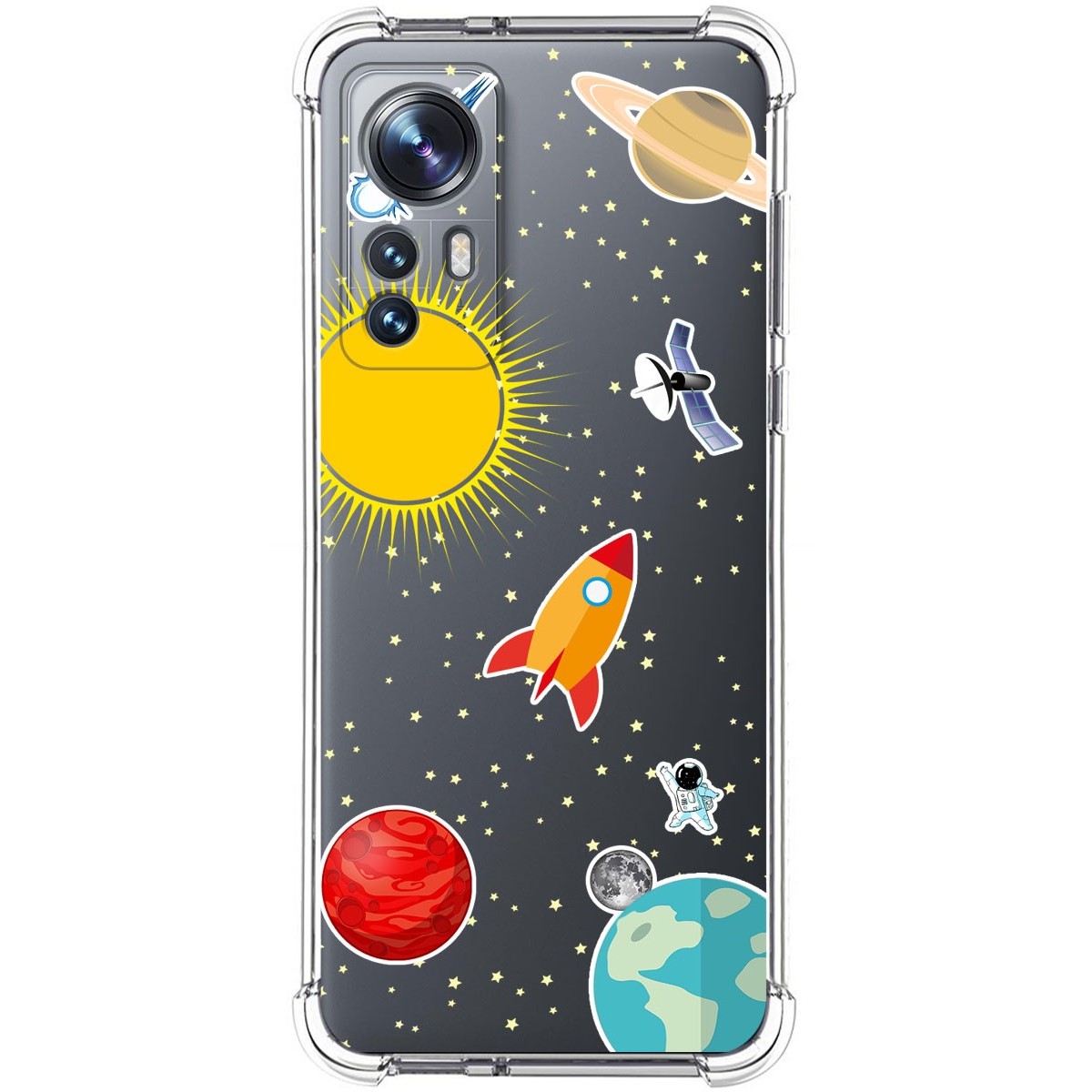 Funda Silicona Antigolpes para Xiaomi 12 / 12X 5G diseño Espacio Dibujos