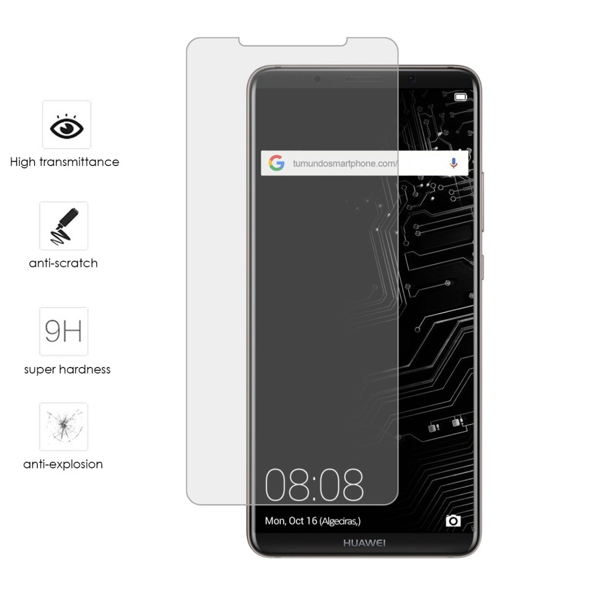 Protector Cristal Templado para Huawei Mate 10 Pro Vidrio