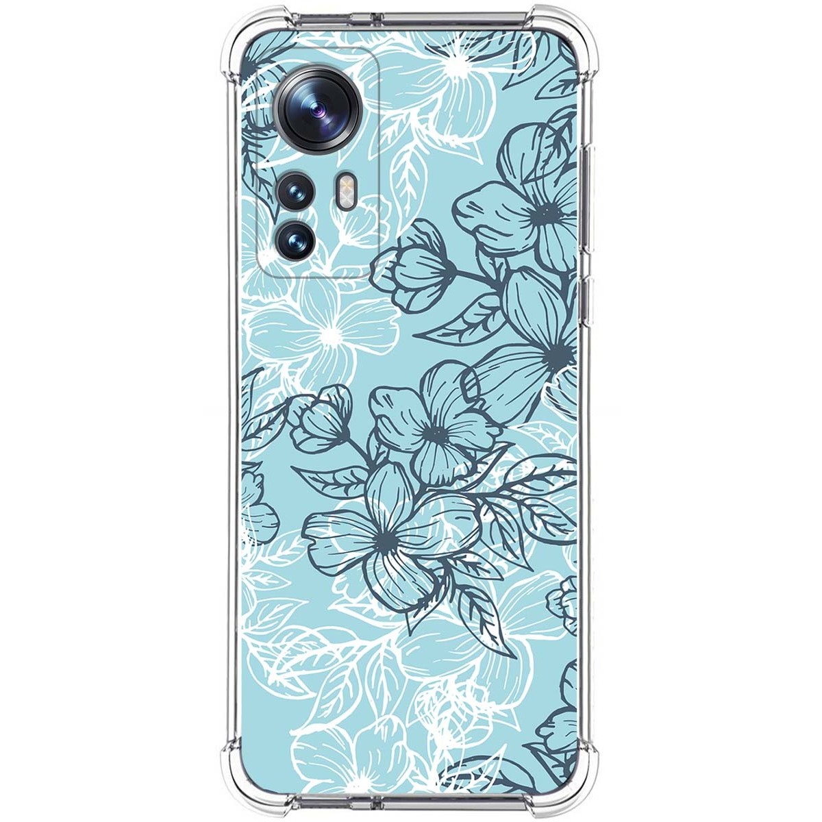 Funda Silicona Antigolpes para Xiaomi 12 / 12X 5G diseño Flores 03 Dibujos