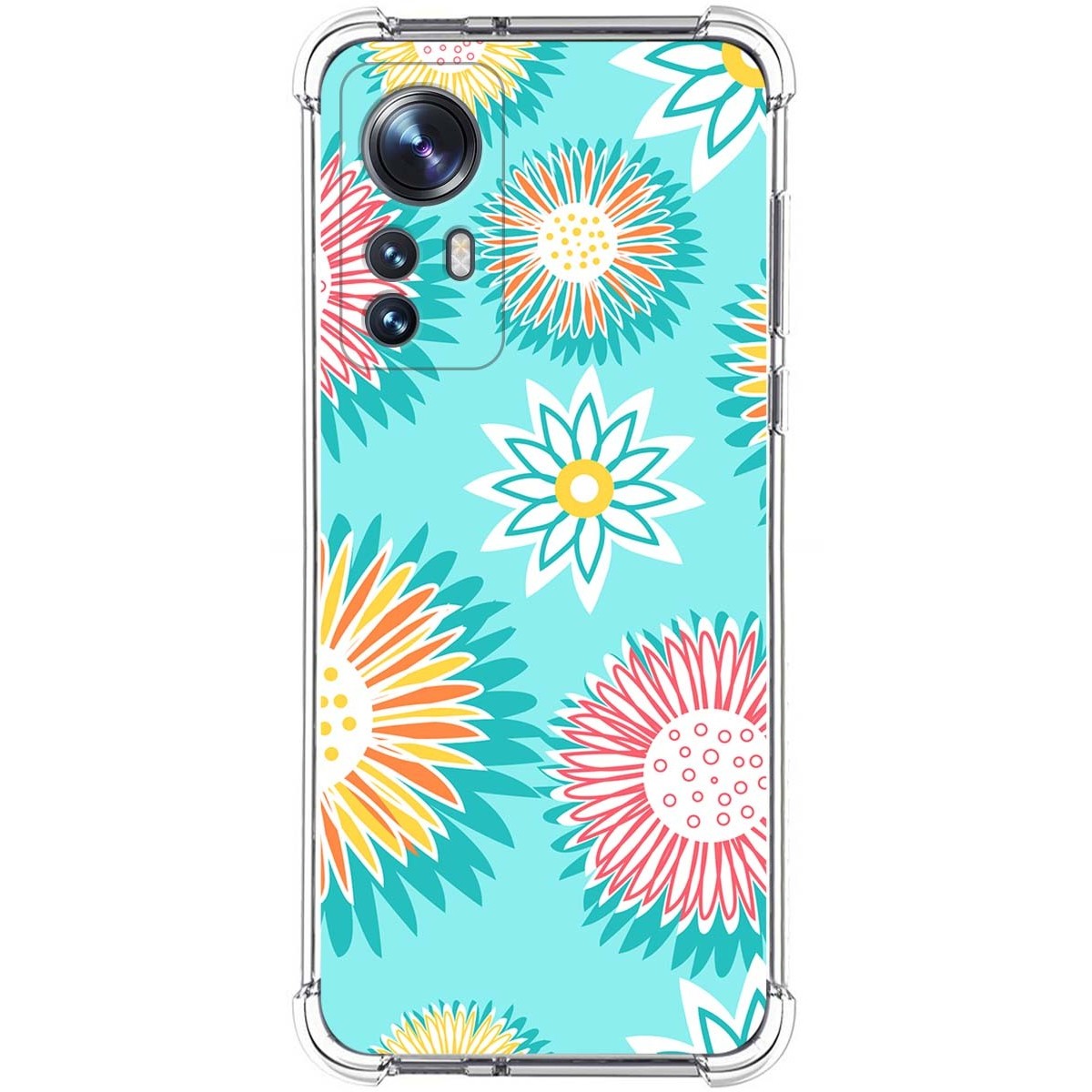 Funda Silicona Antigolpes para Xiaomi 12 / 12X 5G diseño Flores 05 Dibujos