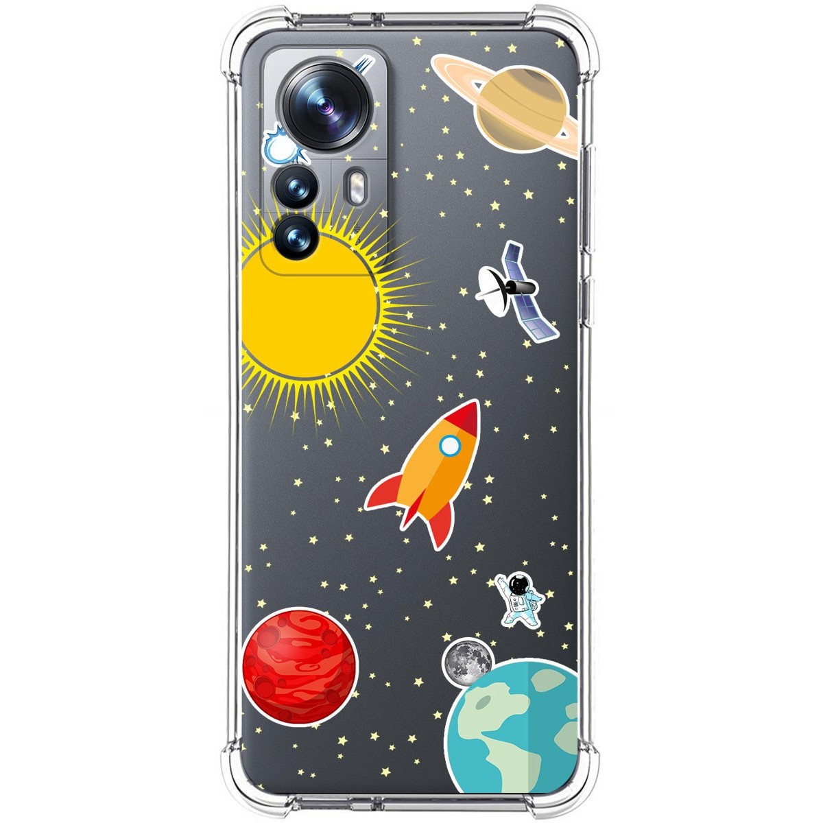 Funda Silicona Antigolpes para Xiaomi 12 Pro 5G diseño Espacio Dibujos