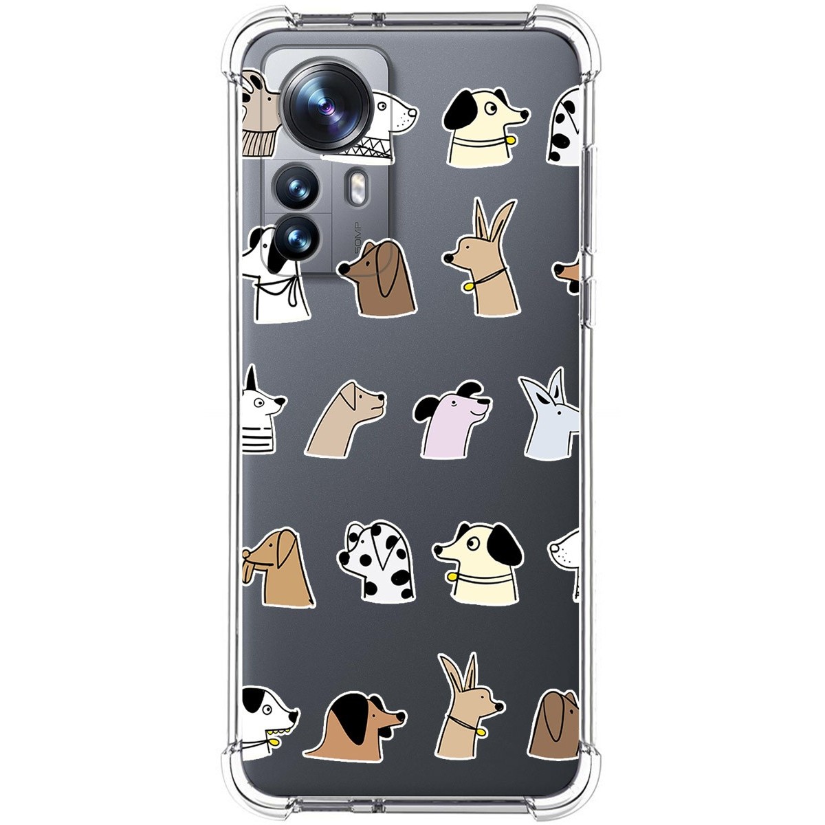 Funda Silicona Antigolpes para Xiaomi 12 Pro 5G diseño Perros Dibujos