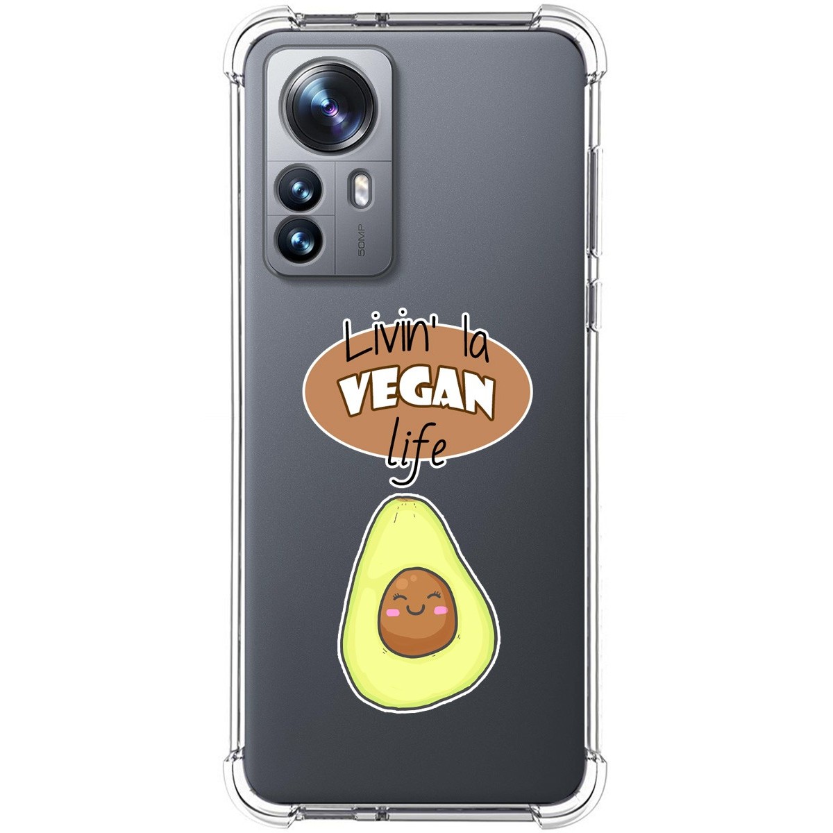 Funda Silicona Antigolpes para Xiaomi 12 Pro 5G diseño Vegan Life Dibujos