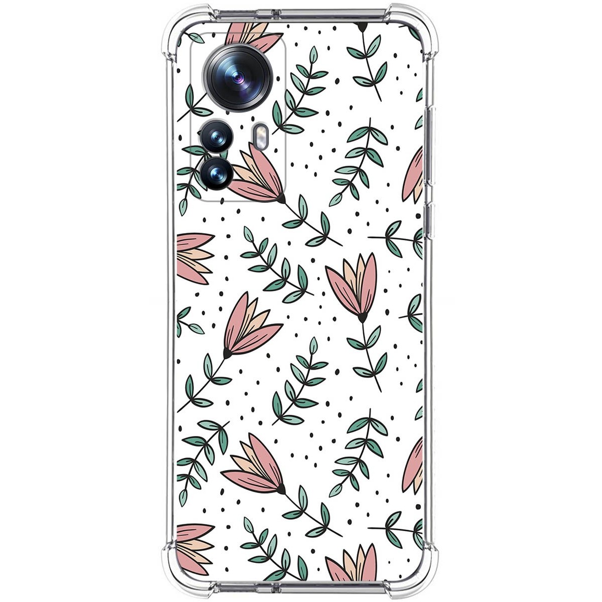 Funda Silicona Antigolpes para Xiaomi 12 Pro 5G diseño Flores 01 Dibujos