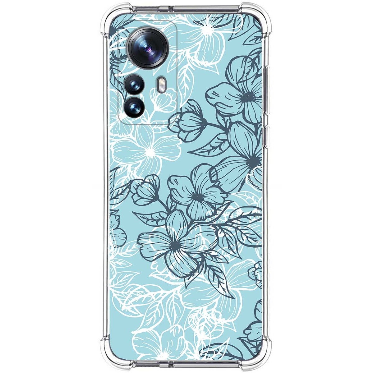 Funda Silicona Antigolpes para Xiaomi 12 Pro 5G diseño Flores 03 Dibujos