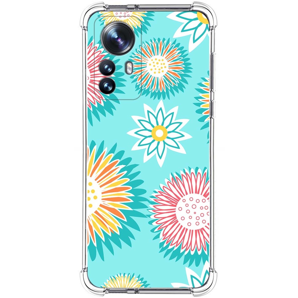 Funda Silicona Antigolpes para Xiaomi 12 Pro 5G diseño Flores 05 Dibujos