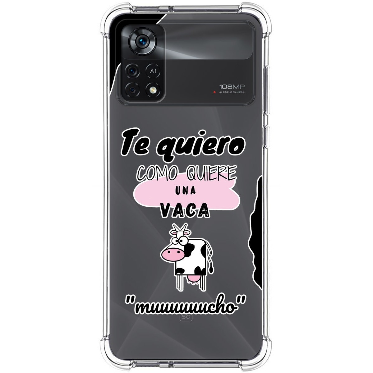 Funda Silicona Antigolpes para Xiaomi POCO X4 Pro 5G diseño Vaca Dibujos