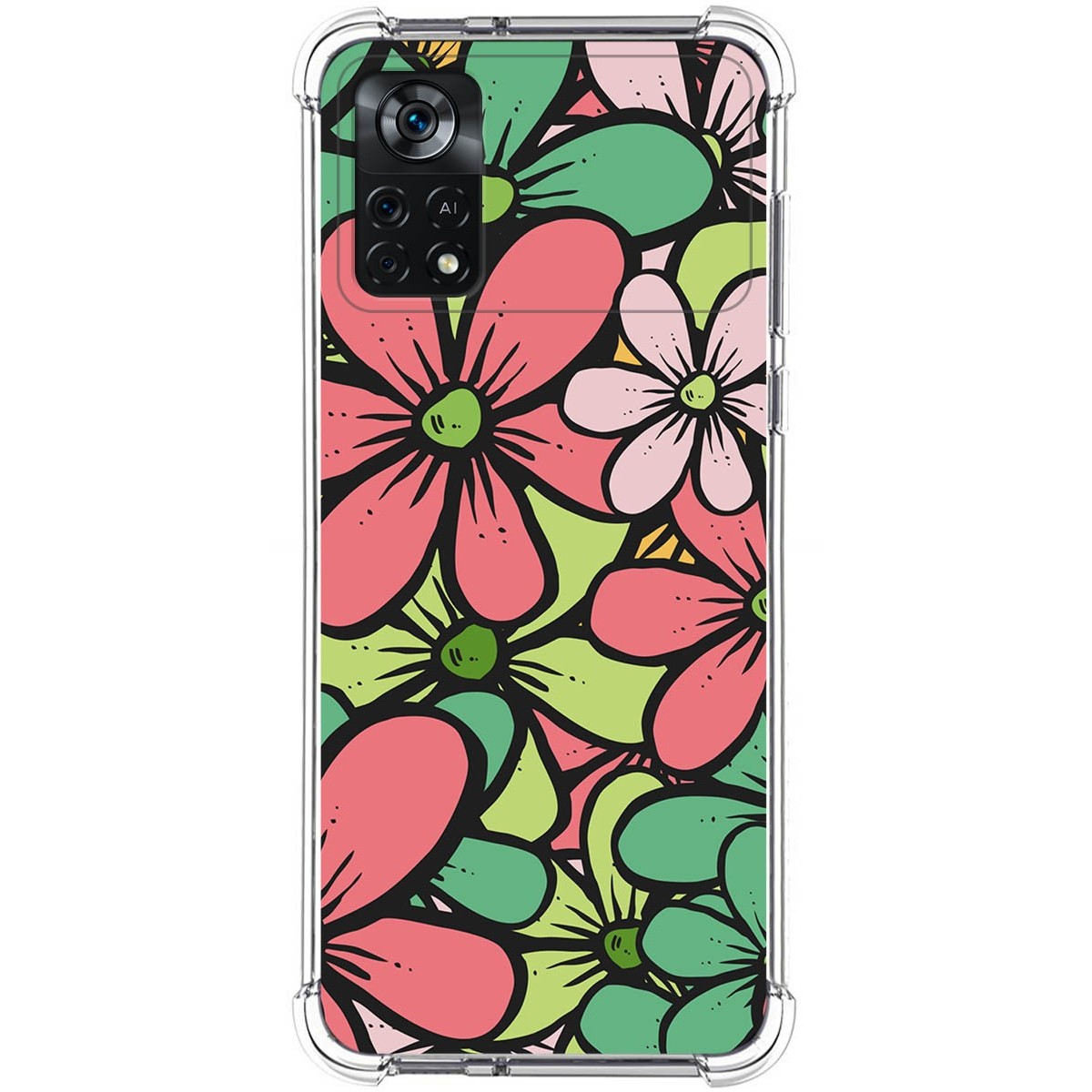 Funda Silicona Antigolpes para Xiaomi POCO X4 Pro 5G diseño Flores 02 Dibujos