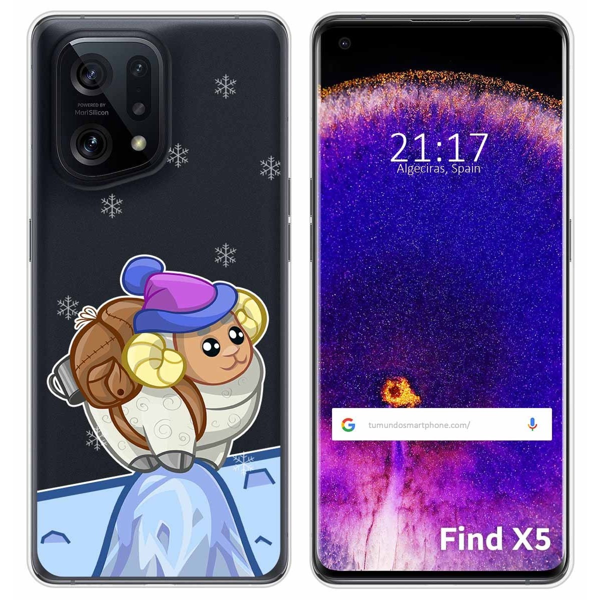 Funda Silicona Transparente para Oppo Find X5 5G diseño Cabra Dibujos