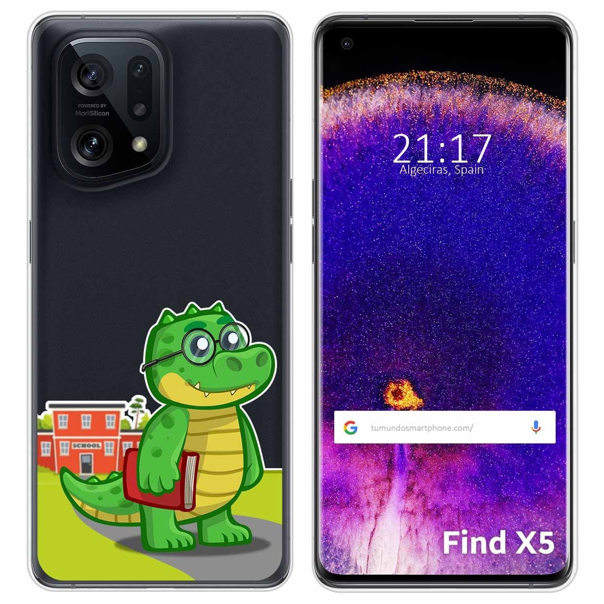 Funda Silicona Transparente para Oppo Find X5 5G diseño Coco Dibujos