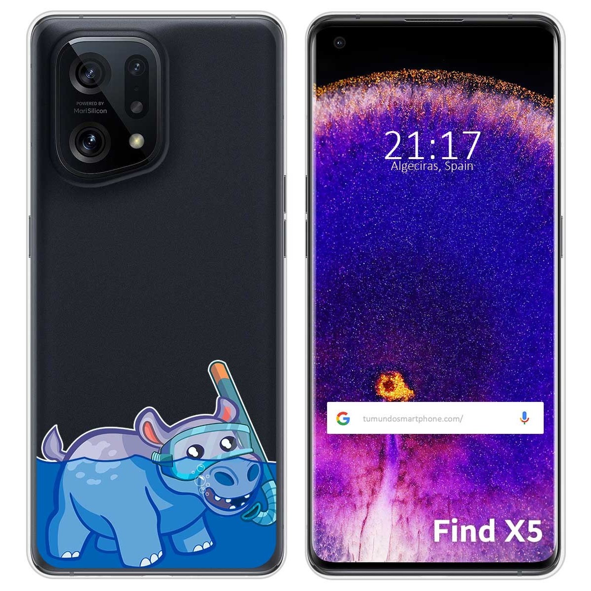 Funda Silicona Transparente para Oppo Find X5 5G diseño Hipo Dibujos
