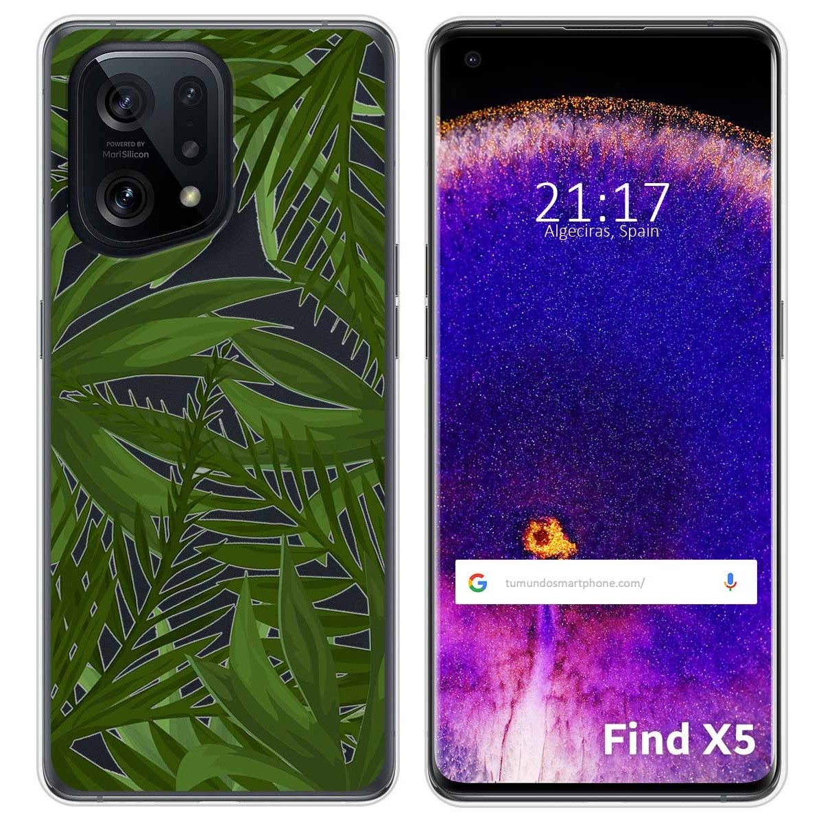 Funda Silicona Transparente para Oppo Find X5 5G diseño Jungla Dibujos