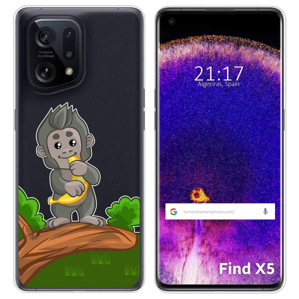 Funda Silicona Transparente para Oppo Find X5 5G diseño Mono Dibujos