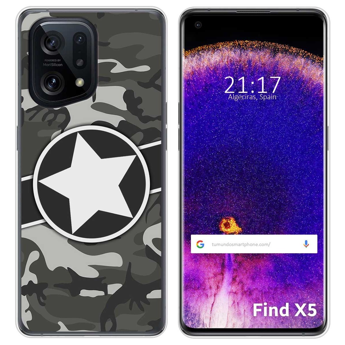 Funda Silicona para Oppo Find X5 5G diseño Camuflaje 02 Dibujos